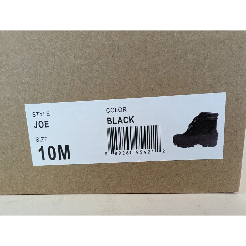 Weatherproof Vintage Joe Duck Boots Mens 10 M Black Lace Up Outdoor Shoes MWB